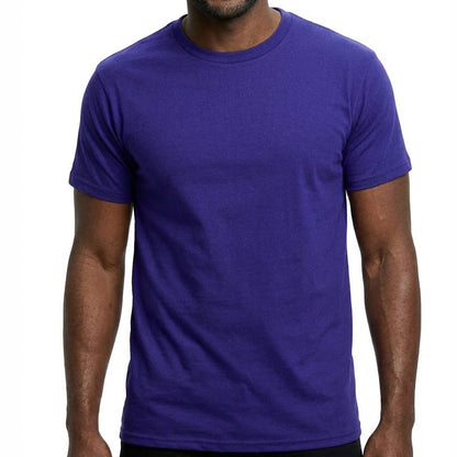 "Fielder": Regal Purple Cotton Crew T-Shirt