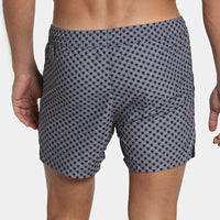 Navy Wave Print 5" Inseam Swim Trunk