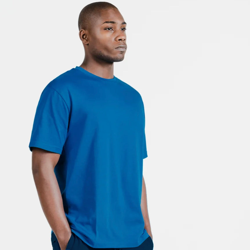 American Grown Supima 100% Cotton T-Shirt in French Blue