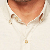Long Sleeve Khaki Chambray Shirt - Kent