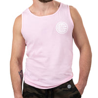 40% OFF AFTER CODE NEW FALL: Pink Cotton Sleeveless Tank With Logo Crest
