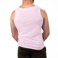 40% OFF AFTER CODE NEW FALL: Pink Cotton Sleeveless Tank With Logo Crest