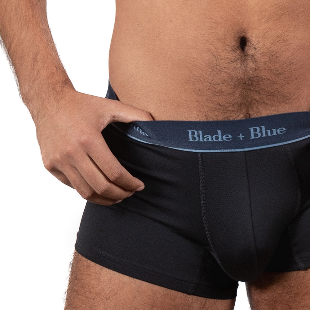 Black Active Mesh Short Trunk Underwear - Made In USA – Blade + Blue