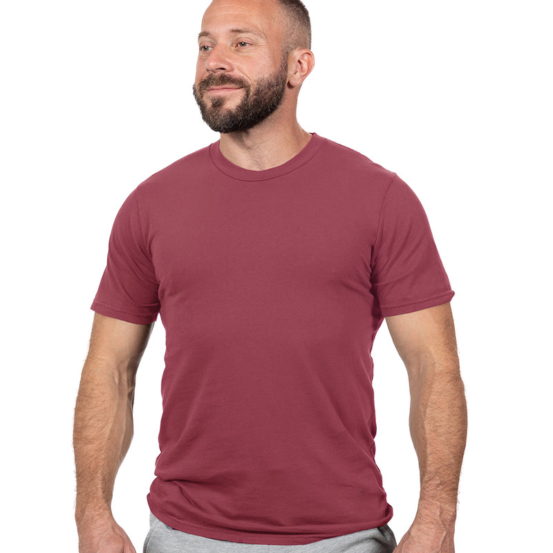 Brick Red Pigment Dyed Cotton Classic Short Sleeve Tee - Made In USA