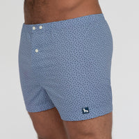 Light Blue Mini Tree Print Boxer - Penn