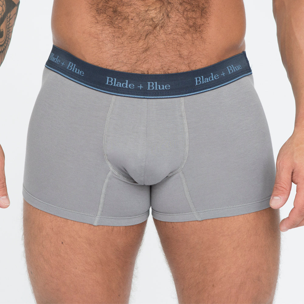 Dolphin Grey Trunk Underwear - Made In USA