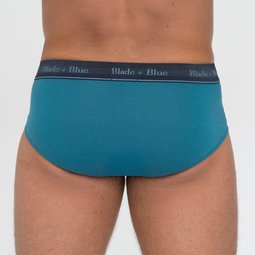 Aqua Blue Brief Underwear - Made In USA