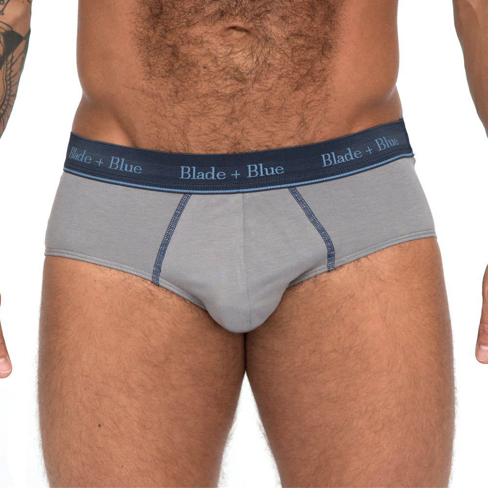 Mens Grey Brief Underwear Made in USA – Blade + Blue