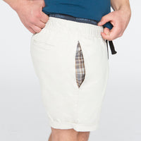 "The Paradise Short" in Ivory Stretch Twill - Made In USA