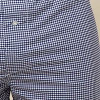 Royal Blue & White Mini Gingham Boxer Short - Johnny