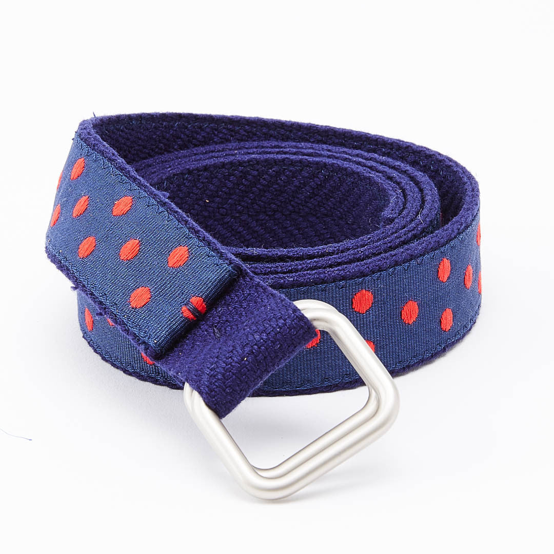 Red & Blue Polka Dot Belt by One Magnificent Beast
