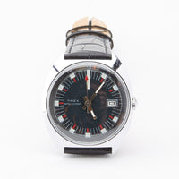 Vintage 1972 Timex Military Watch with Blue Dial