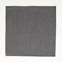 Charcoal Grey Chambray Polka Dot Pocket Square