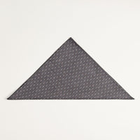 Charcoal Grey Chambray Polka Dot Pocket Square
