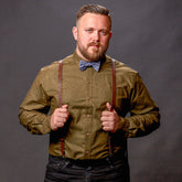 Chocolate Brown Suspenders