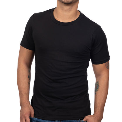 Black Cotton Classic Short Sleeve Tee - Made In USA