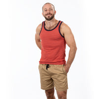 "The Paradise Short" in Khaki Stretch Twill - Made In USA