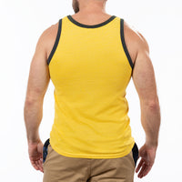 60% OFF AFTER CODE NEWFALL: Gold & Olive Tri-Blend Varsity Tank Top - Made In USA