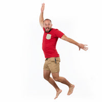 "The Paradise Short" in Khaki Stretch Twill - Made In USA