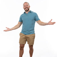 60% OFF AFTER CODE NEWFALL: Light Aqua Blue Cotton Jersey Polo