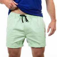 "The Paradise Short" in Mint Green Stretch Twill - Made In USA