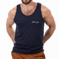 40% OFF AFTER CODE NEWFALL: Navy Blue Illustrated Butterfly Graphic Tank Top