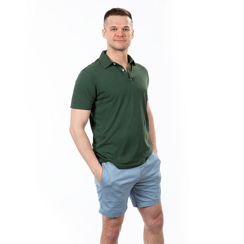 75% OFF AFTER CODE: WOW25 Forest Green Cotton Jersey Polo