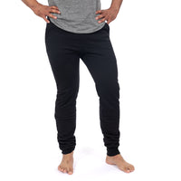 Organic Cotton Solid Black Jogger Sweatpants - Made in USA