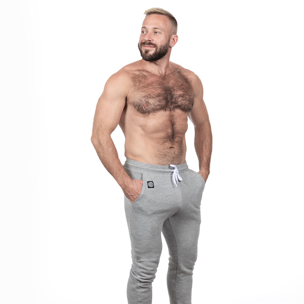 Grey Heather "Hugger" Jogger Sweatpants - Made in USA