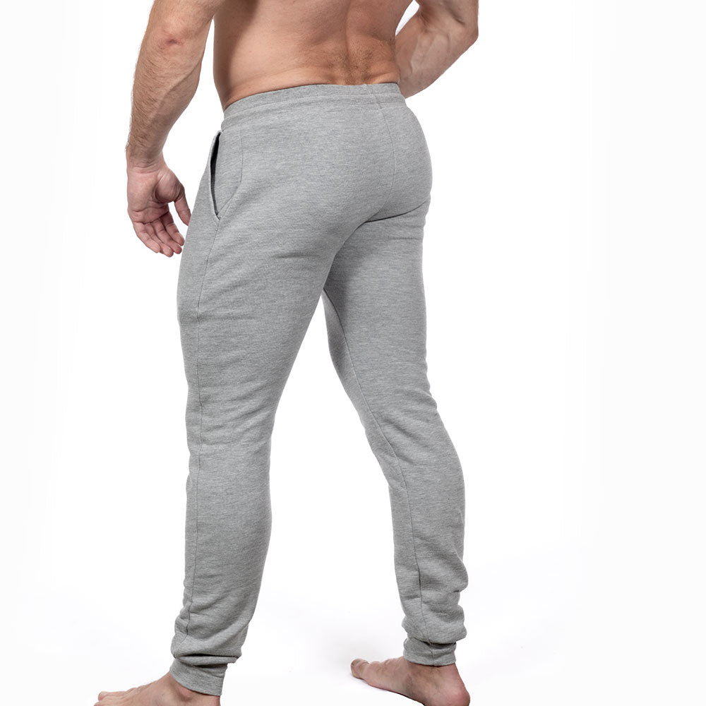 Grey Heather &quot;Hugger&quot; Jogger Sweatpants - Made in USA