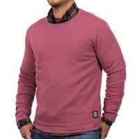 Solid Wine Crewneck Classic Fleece Sweatshirt - Made in USA