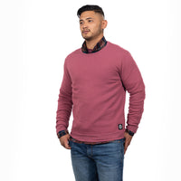 Solid Wine Crewneck Classic Fleece Sweatshirt - Made in USA