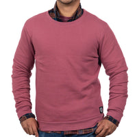Solid Wine Crewneck Classic Fleece Sweatshirt - Made in USA