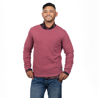 Solid Wine Crewneck Classic Fleece Sweatshirt - Made in USA