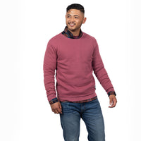 Solid Wine Crewneck Classic Fleece Sweatshirt - Made in USA