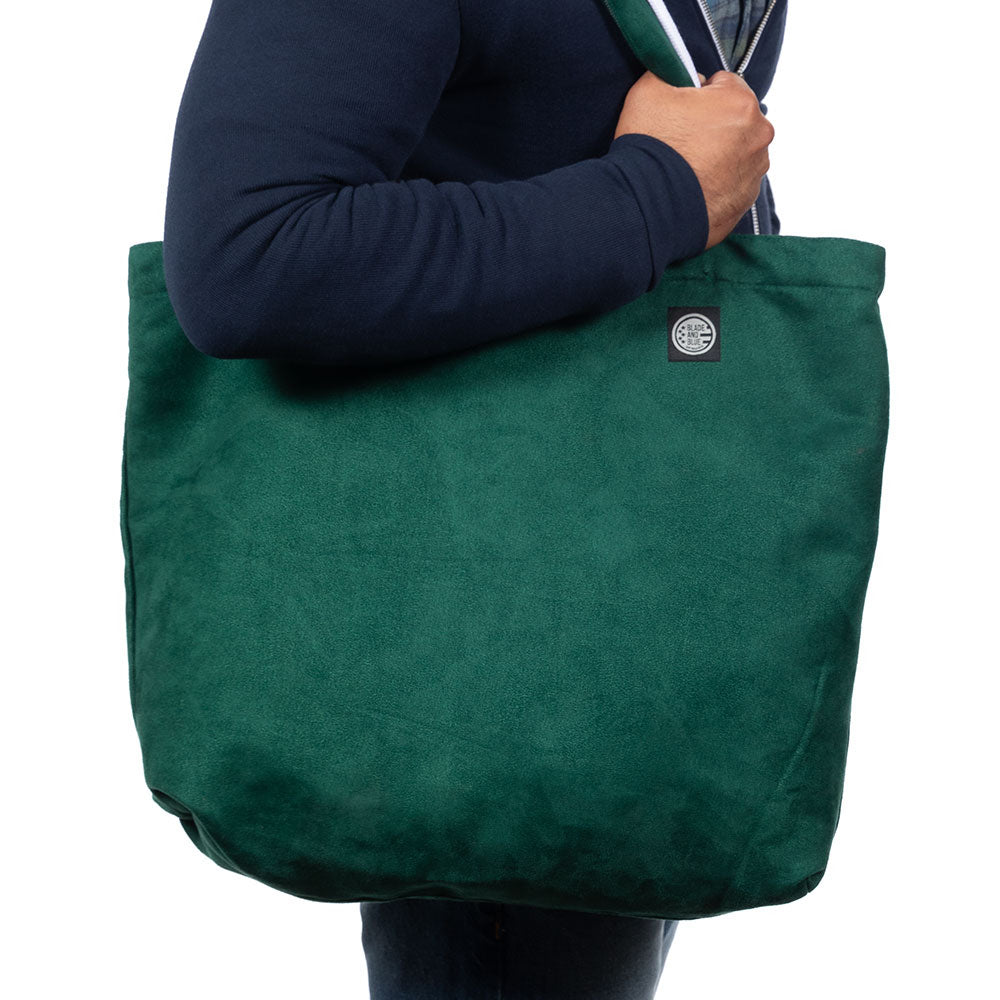 green denim shoulder bag