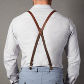 Skinny  Leather Suspenders