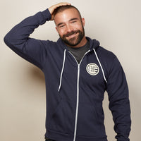 Navy Blade + Blue Crest Hoodie - Made In USA