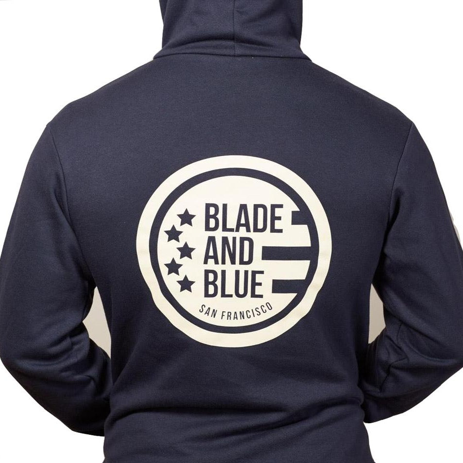 Navy Blade + Blue Crest Hoodie - Made In USA