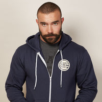 Navy Blade + Blue Crest Hoodie - Made In USA