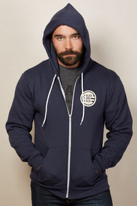 Navy Blade + Blue Crest Hoodie - Made In USA