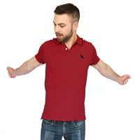 Cranberry Red Cotton Pique Polo
