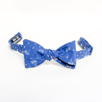 Royal Blue Botanical Floral Print Bow Tie