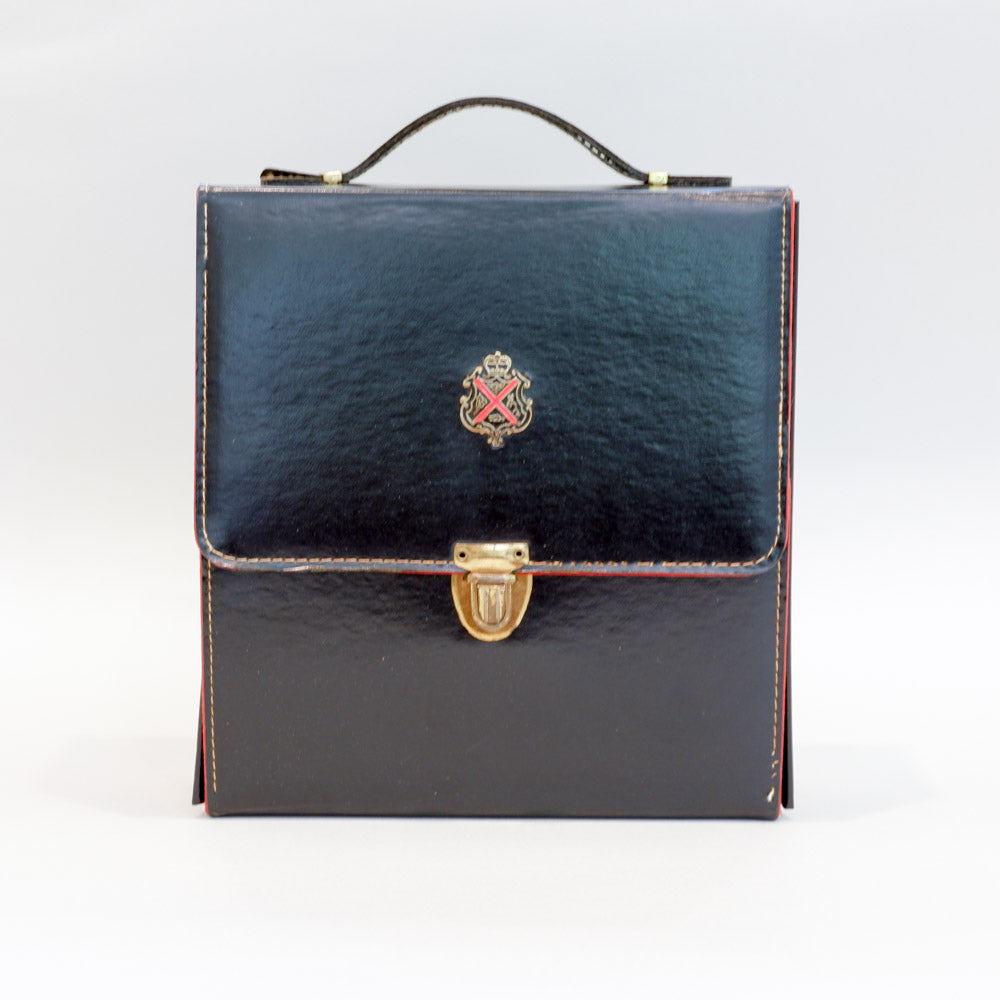 Vintage Gin, Scotch & Rye Travel Bar in Leather Case