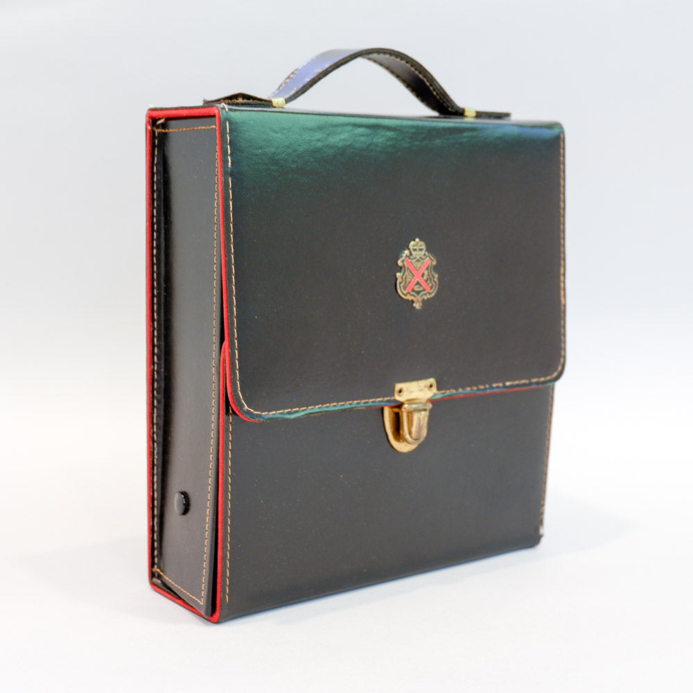 Vintage Gin, Scotch & Rye Travel Bar in Leather Case