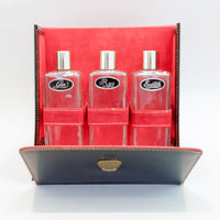 Vintage Gin, Scotch & Rye Travel Bar in Leather Case