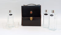 Vintage Gin, Scotch & Rye Travel Bar in Leather Case