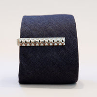Vintage Silverstone Etched Diamonds Tie Clip