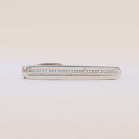 Vintage Silver Tone 'Etched Rope' Tie Clip