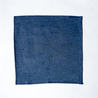 Solid Blue Denim Pocket Square